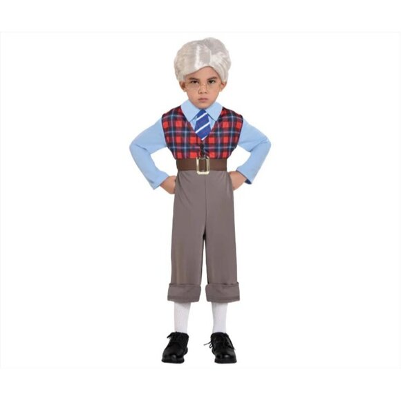Old Geezer Youth Child Boys Size Medium 8-10 Halloween Dress Up Costume 458 - Picture 1 of 8